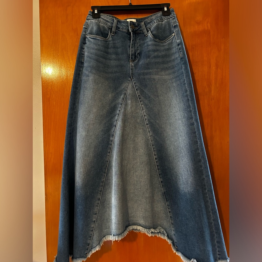 Wash Lab Denim Selma Asymmetrical Skirt